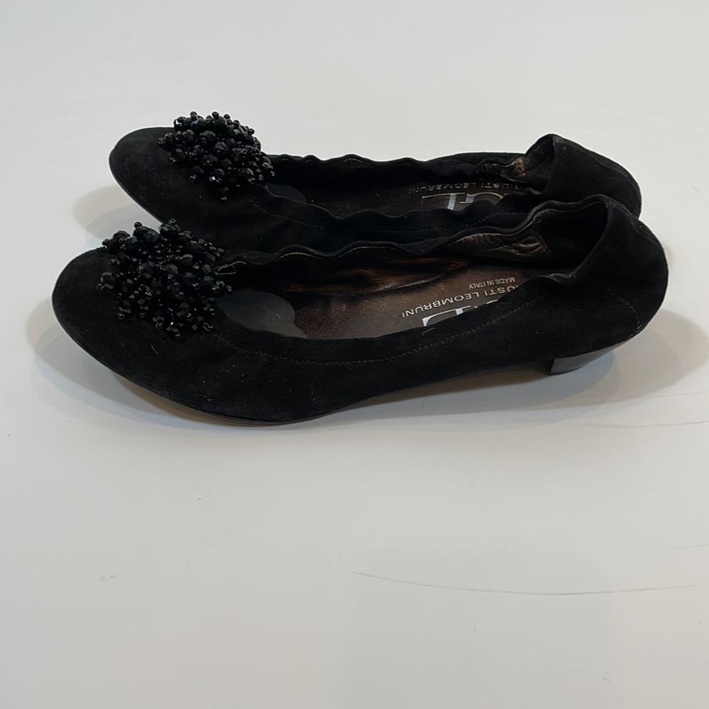 AGL Attilio Giusti Leombruni Shoes 38 Made In Italy Black Leather Dress Pump - Picture 3 of 13